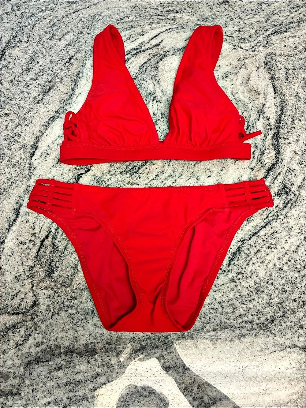 Shade & Shore Red Bikini Set Small